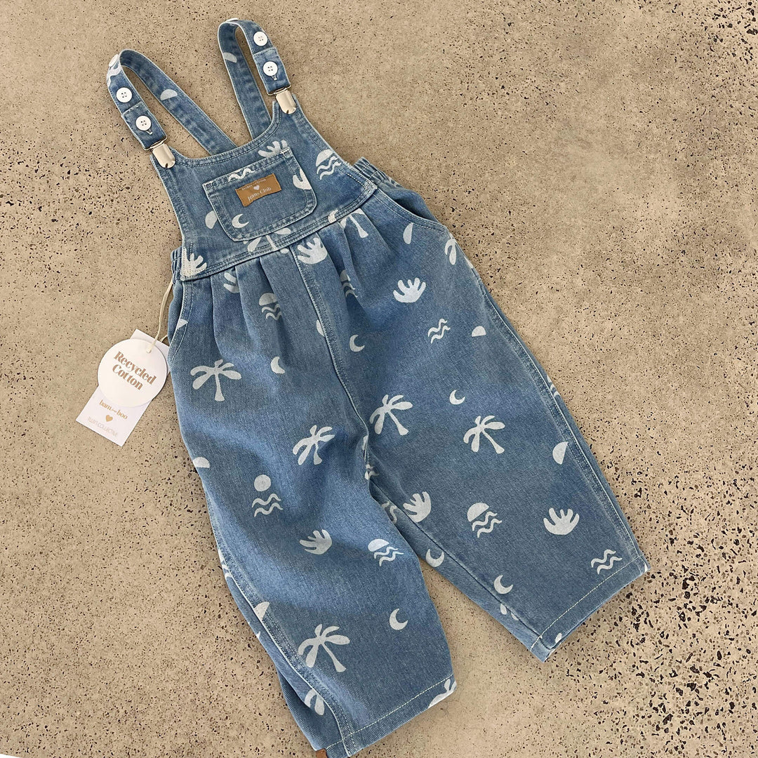 Bowie Overall - Cali Print Denim - Bam Loves Boo – Chasing The Sun Store