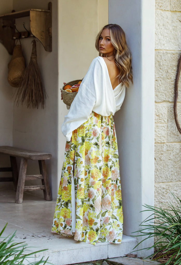 Chicwish - Serve up major goddess vibes and bring the sunshine everywhere  you go with this flowing maxi skirt in an eye-catching yellow. Cristina  @ocmomlifestyle Shop the skirt:   Skirts